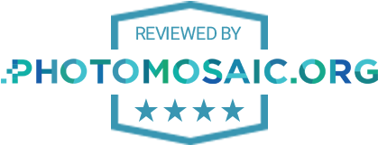 icon of photo mosaic emblem