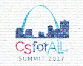 #CSforAll logos campaigns hashtags events banners slogans graphics designs city skylines text words letters type fonts statements